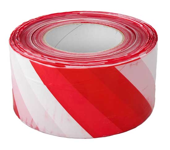 Fotografie Výstražná páska červeno/bílá 70mm x 500m