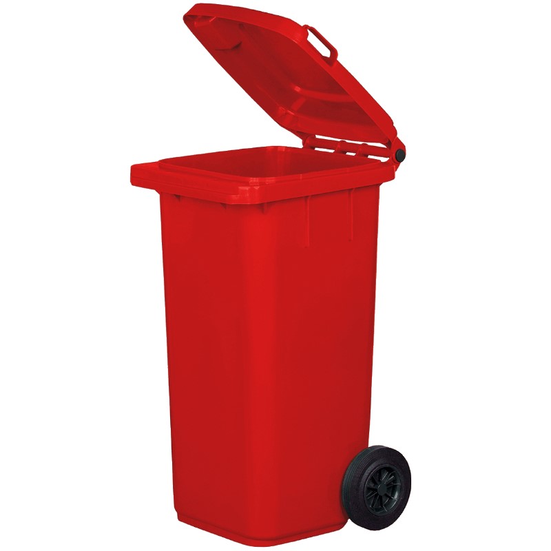 PROtechnik Plastová popelnice 120 L červená