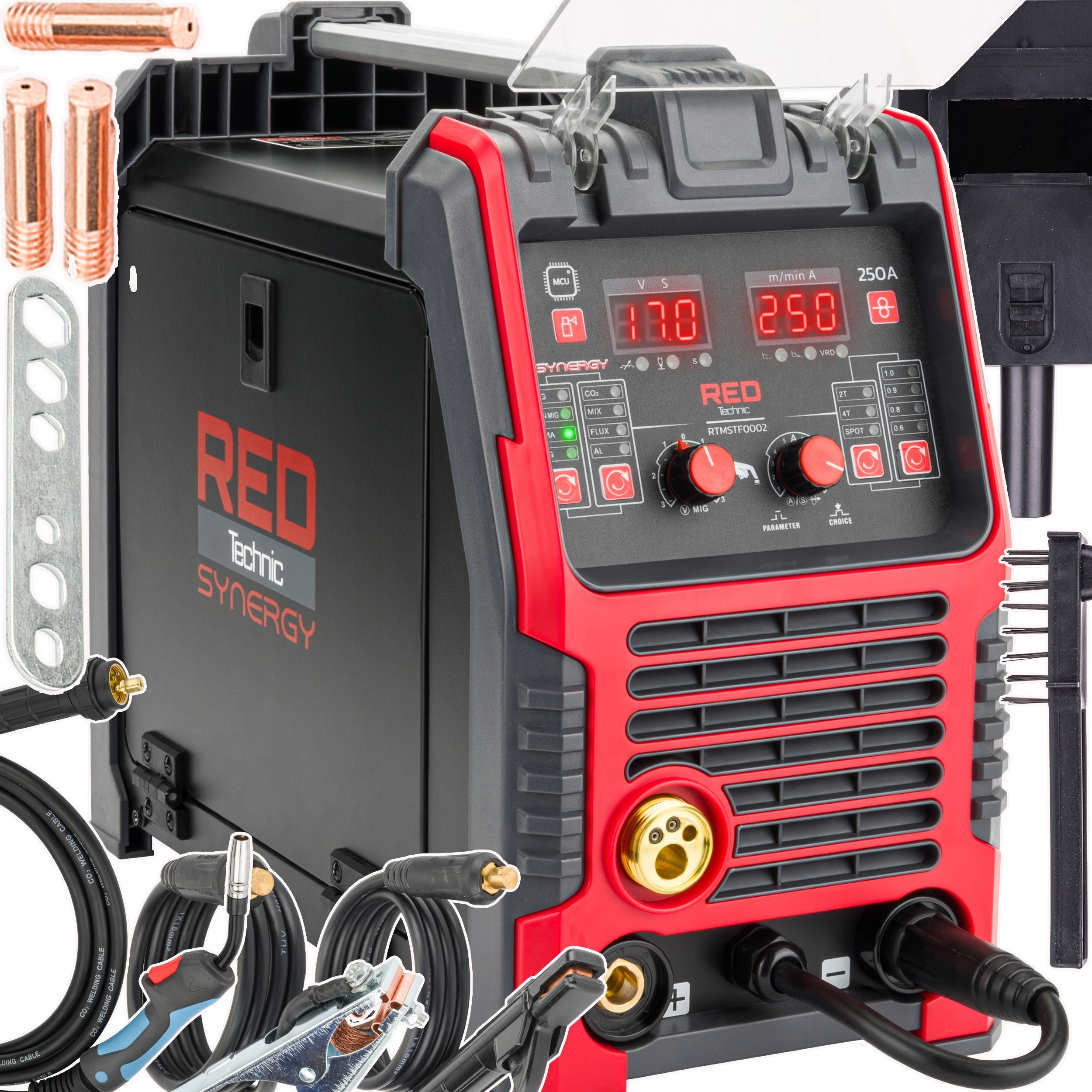 Invertorová svářečka RTMSTF0002 MIG MAG MMA TIG LIFT 230V RED TECHNIC