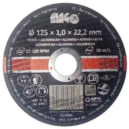 Řezný kotouč na hliník 125x1,0mm