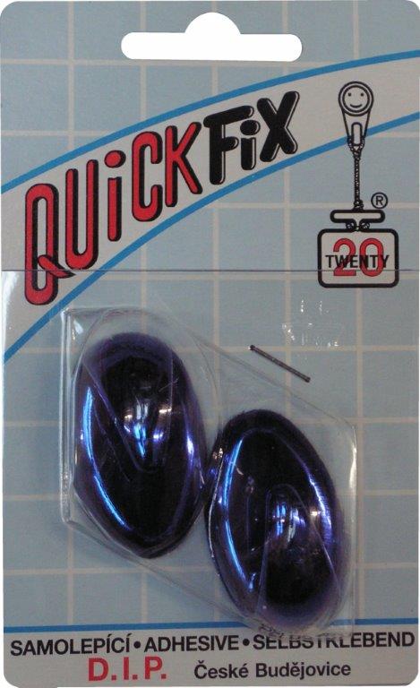 QUICKFIX háček samolepicí typ 1  - 2ks - chrom