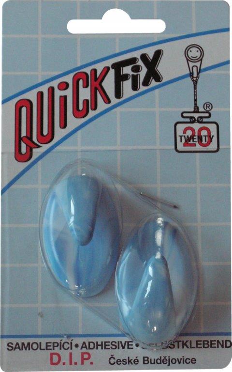 QUICKFIX háček samolepicí typ 1  - 2ks - bílo/modrý