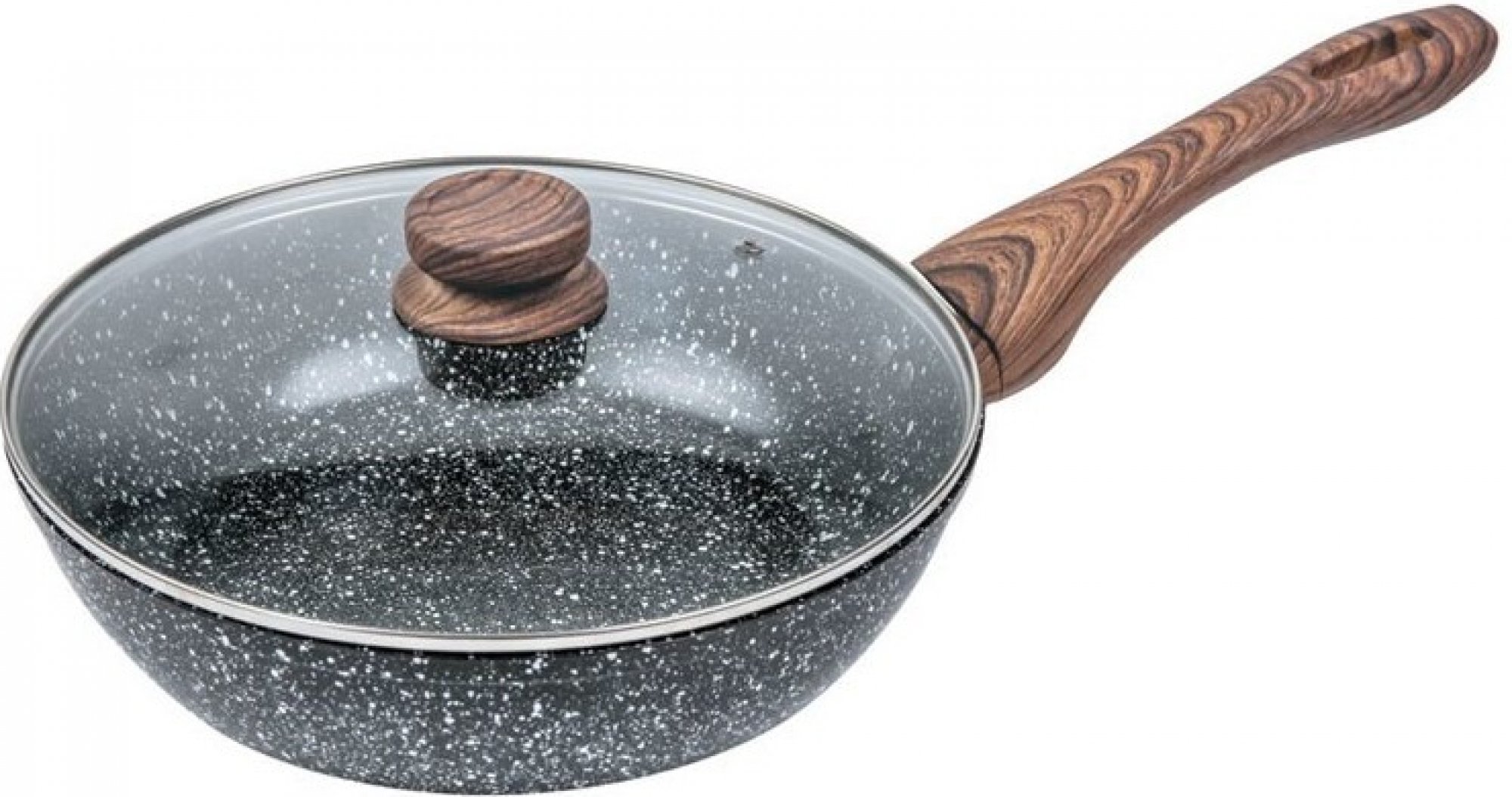 Pánev wok 24cm GRANITE s poklicí KH-1583