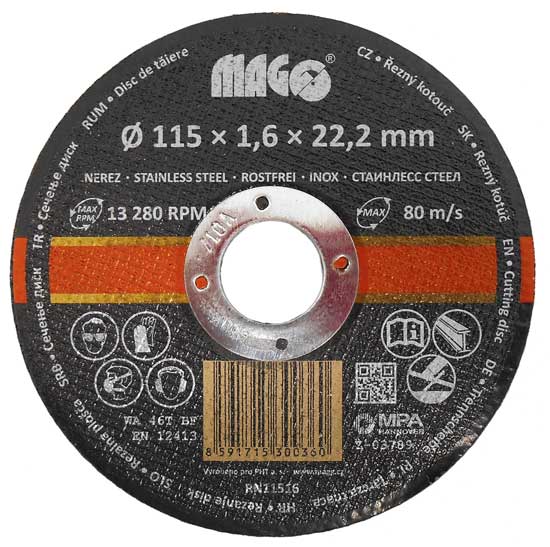 Řezný kotouč na nerez 115x1,6x22,2mm