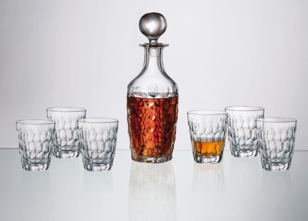 Marble whisky set 1 + 6 Bohemia