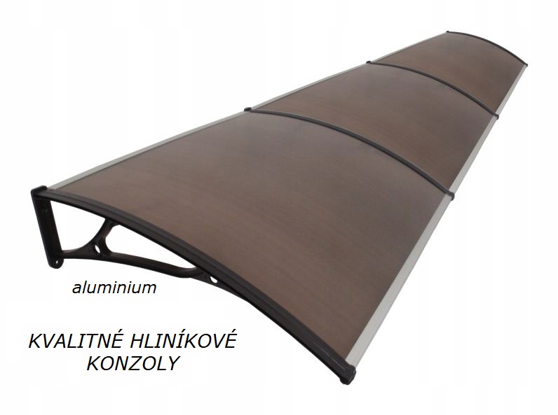 PROPER Hliníková ALU stříška nad dveře 300x100cm kouřová 